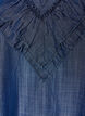 Kurzes Kleid im Denim-Look mit R&uuml;schen, Blau, Packshot image number 2
