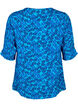  Viskosebluse mit Knöpfen, Blue Small Flower, Packshot image number 1