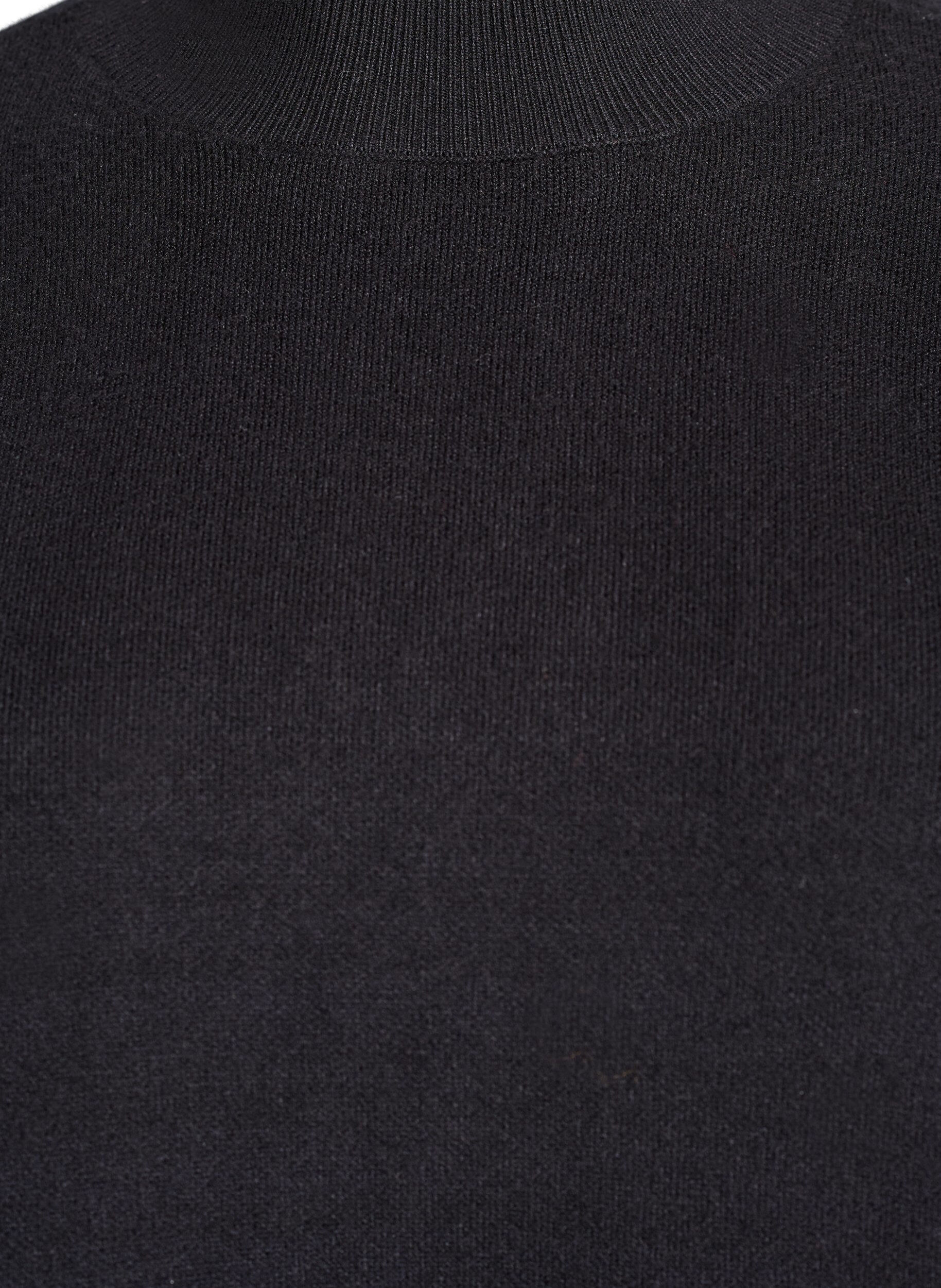 ZizziStrickbluse mit hohem Kragen, Schwarz, Packshot image number 2