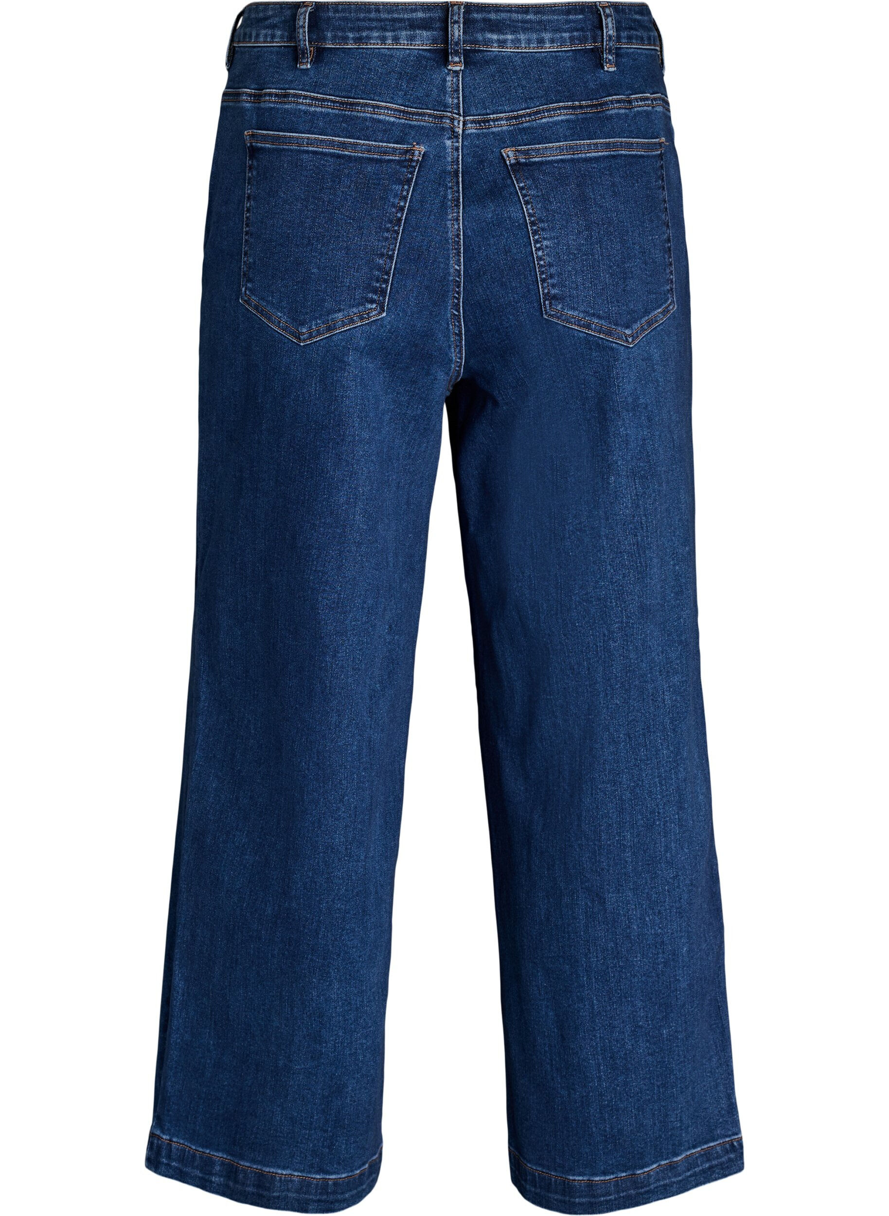 ZizziKiana Jeans mit Straight Fit und hoher Taille, Blau, Packshot image number 1