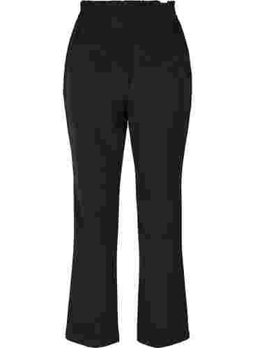 Einfarbige Hose mit Straight Fit, Black, Packshot image number 1