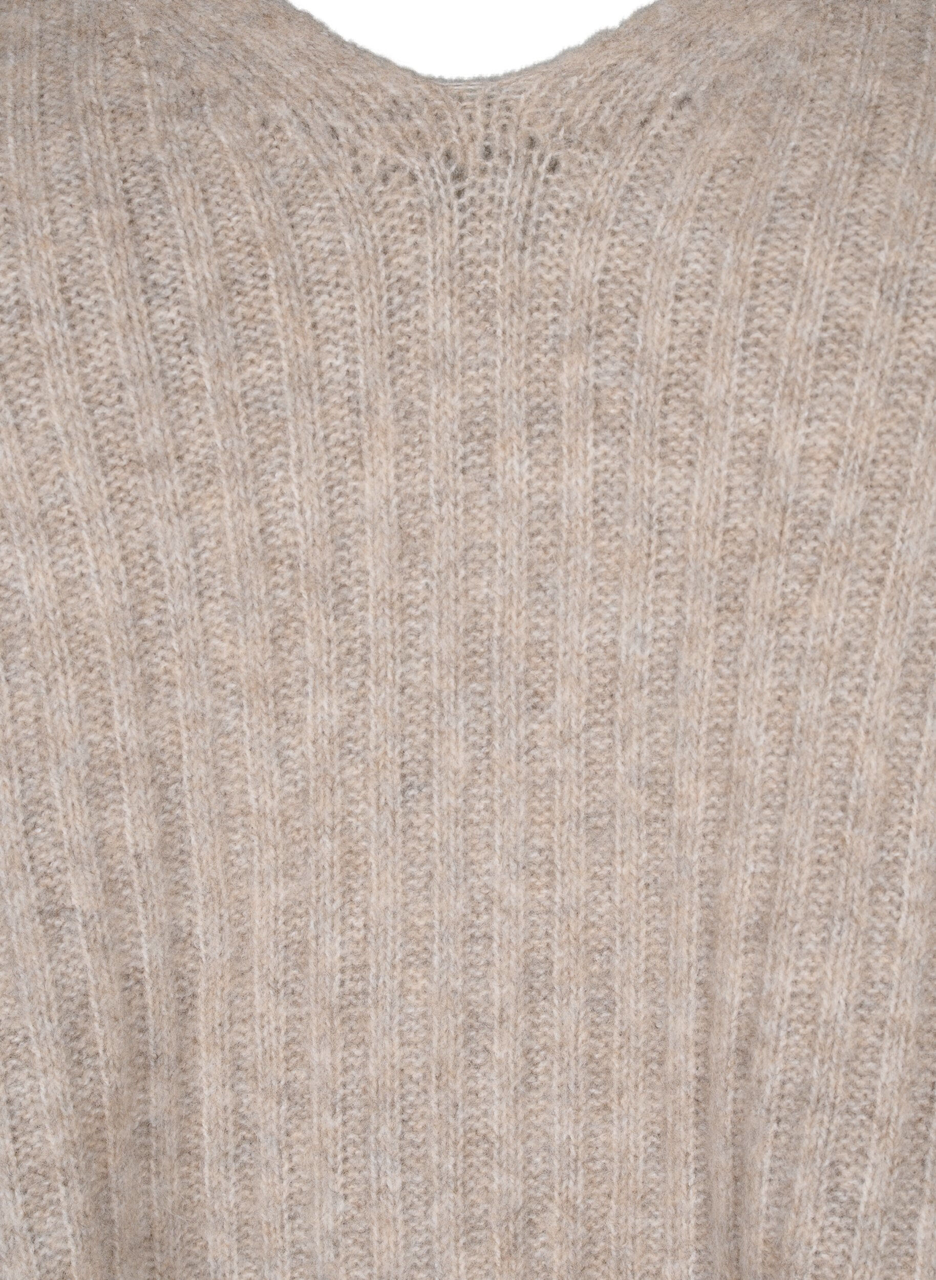 ZizziStrickpullover mit Schlitz, Simply Taupe Mel., Packshot image number 2