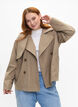 Kurzer Trenchcoat mit Druckknopfverschluss, Coriander, Model image number 0
