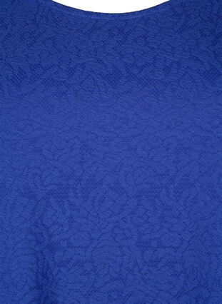 Langärmelige Bluse mit Textur, Deep Ultramarine, Packshot image number 2