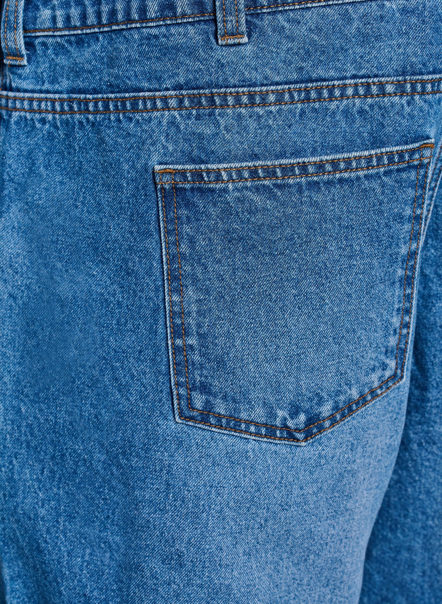 ZizziJeans-Latzhose mit weitem Bein, Blau, Packshot image number 3