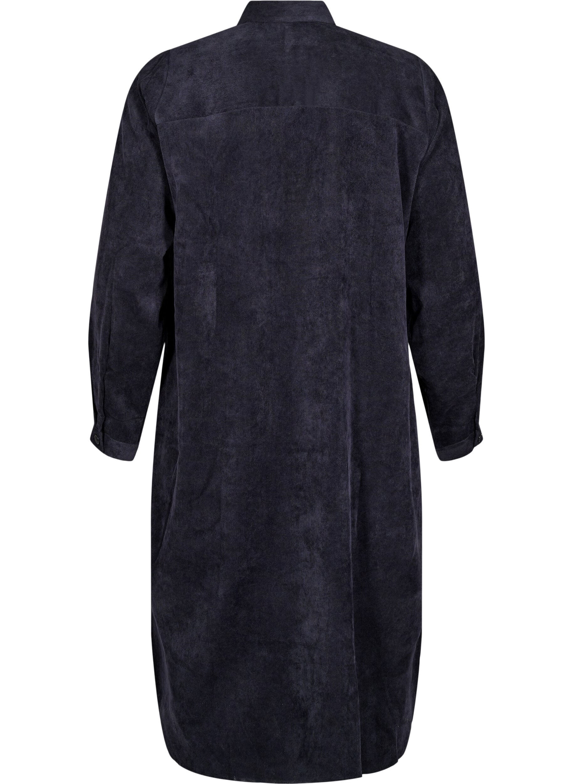 ZizziLanges Corduroy-Hemdkleid mit Kn&ouml;pfen, Black, Packshot image number 1