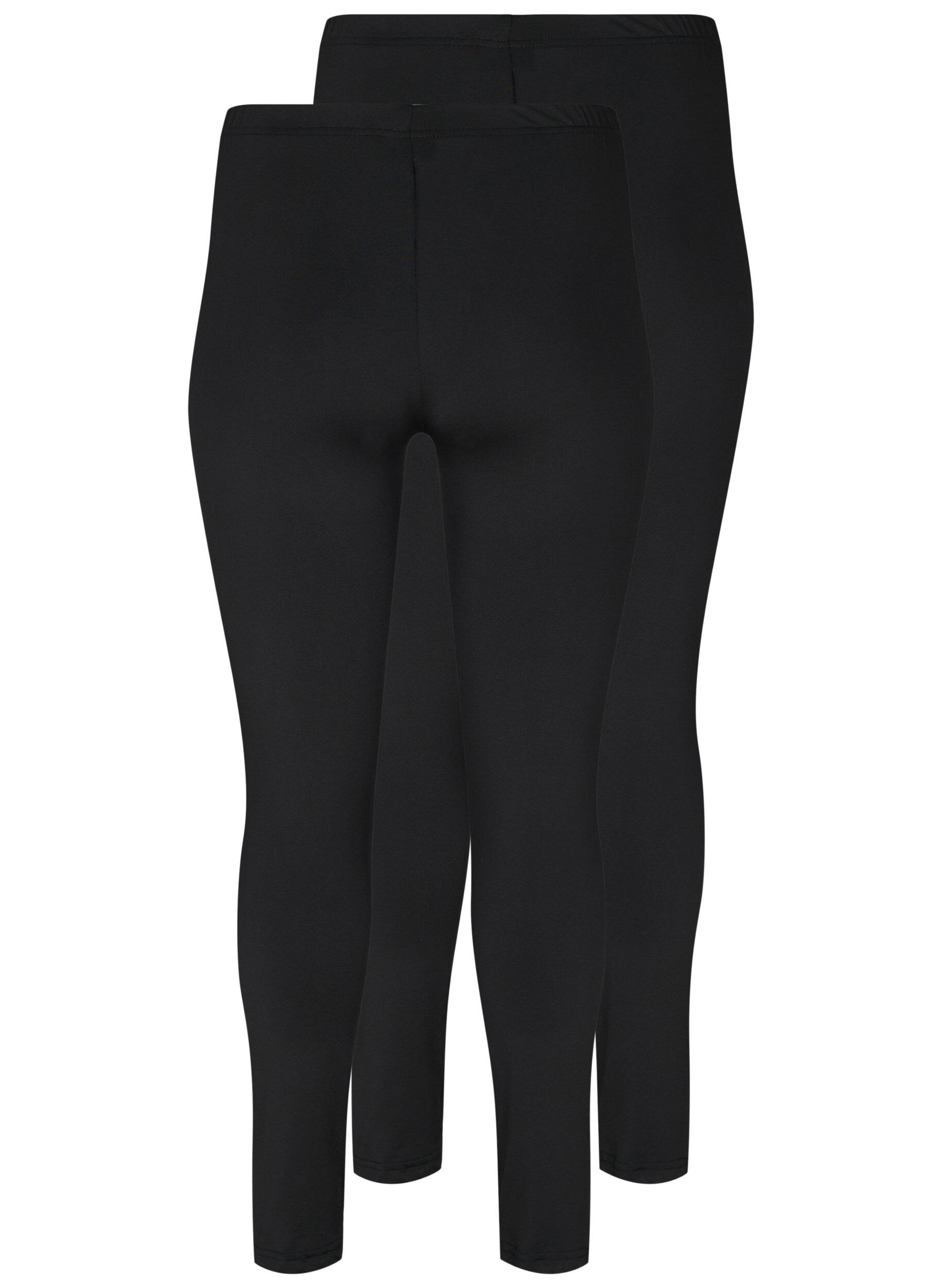 Zizzi2-pack Basic Leggings, Schwarz, Packshot image number 1