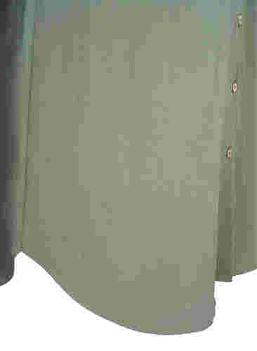 Langes einfarbiges Hemd aus Viskose, Thyme, Packshot image number 3