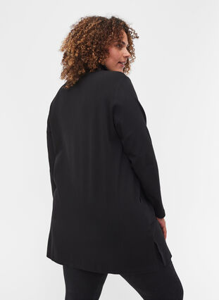 Baumwolltuniks mit Reißverschluss und Taschen, Black, Model image number 1
