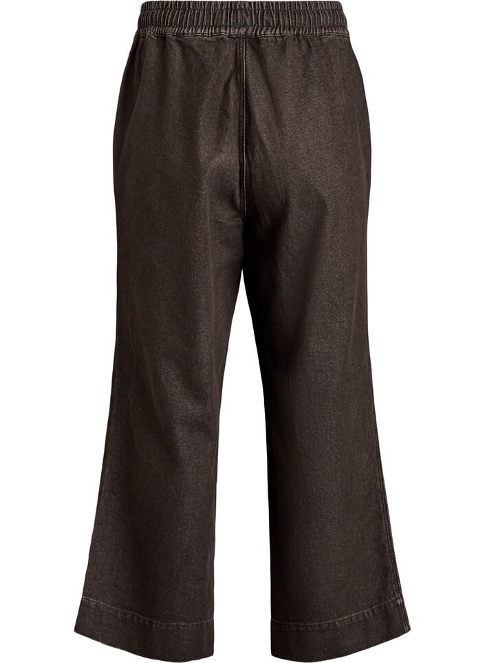 Jeans mit weitem Bein und Streifen, Blau, Packshot