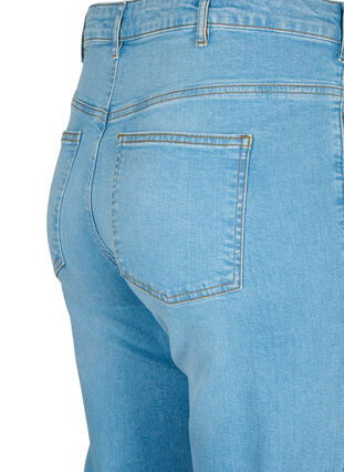 Gemma Jeans mit hoher Taille und gerader Passform, Light blue, Packshot image number 3