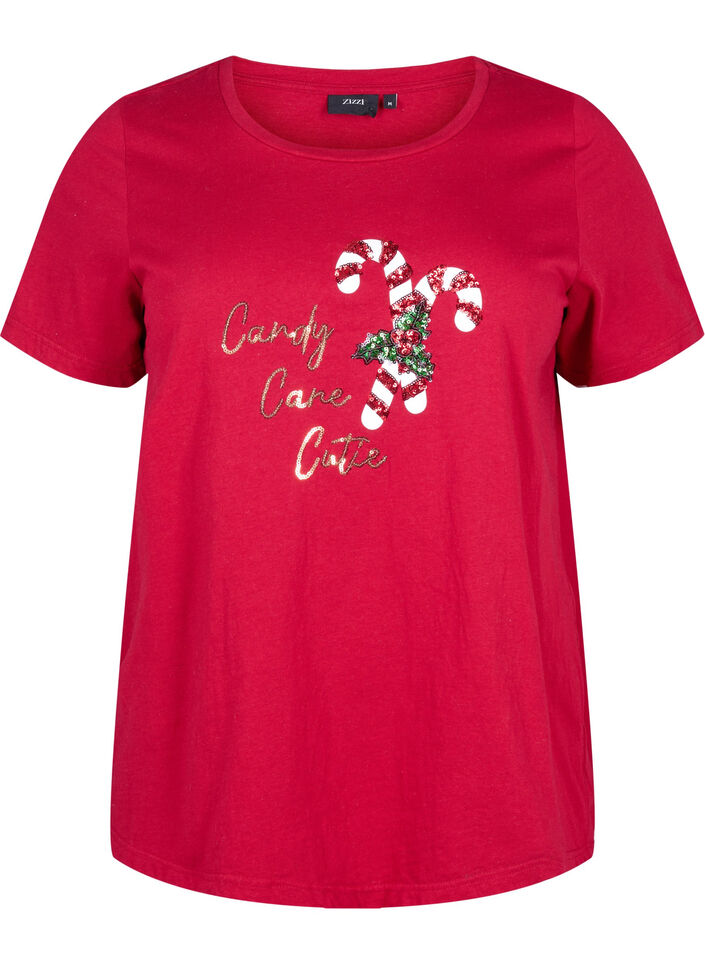 Weihnachtliche T-Shirts aus 100% Baumwolle, Tango R.w.Candy Cane, Packshot image number 0