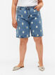 Hochtaillierte Mille Shorts mit Blumenstickerei, Light Blue Flower, Model image number 2