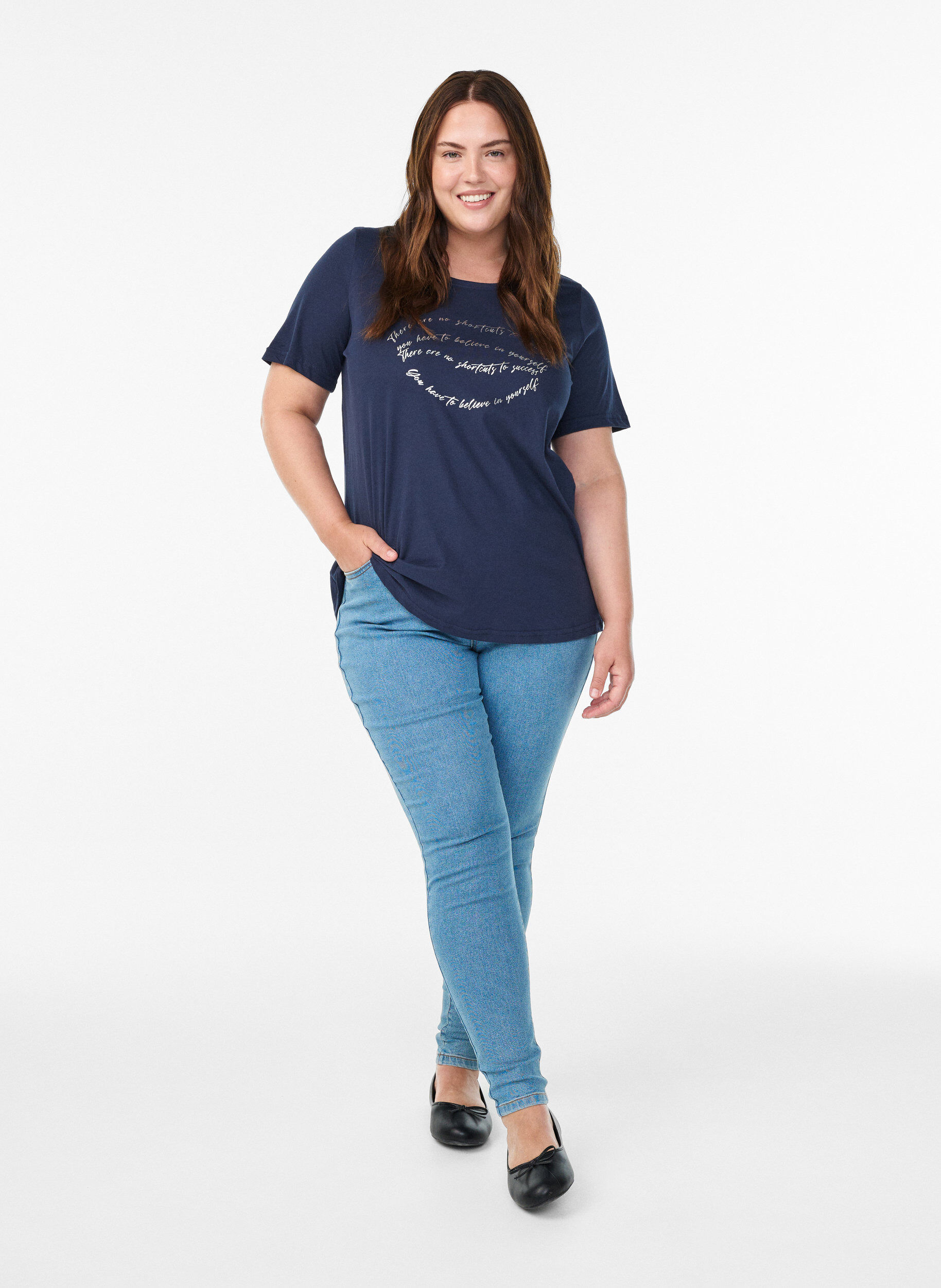 ZizziT-Shirt mit Print, Blau, Model image number 1