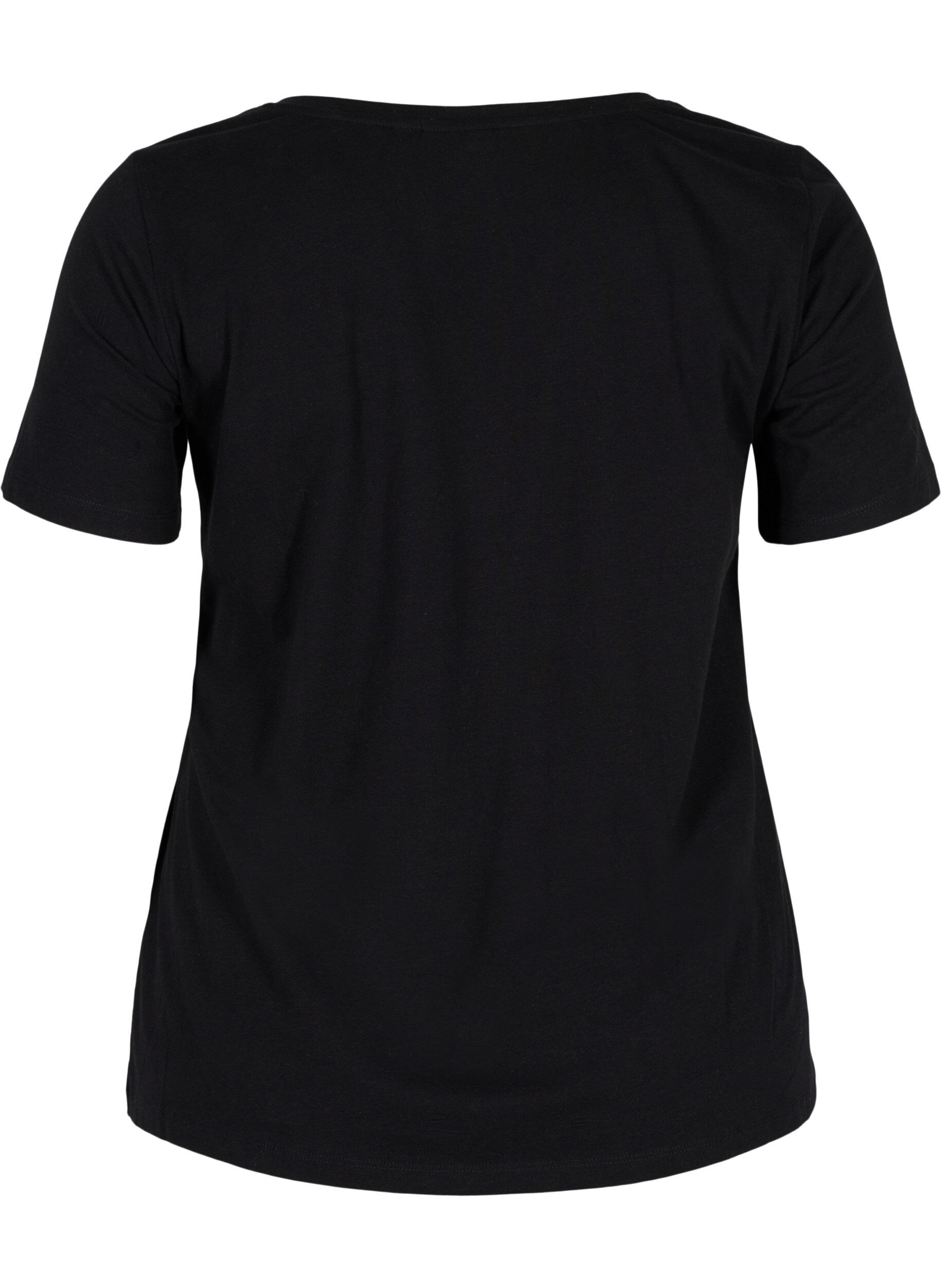 ZizziBasic T-Shirt, Schwarz, Packshot image number 1