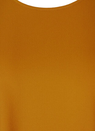 Bluse mit kurzen Ärmeln und Rundhalsausschnitt, Buckthorn Brown, Packshot image number 2