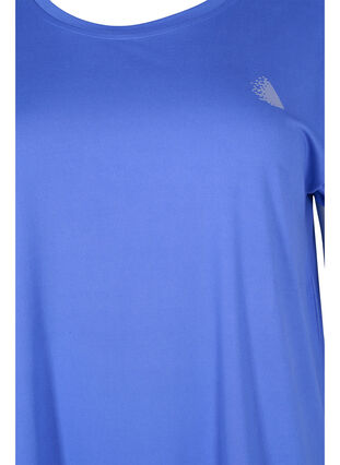 Einfarbiges Trainings-T-Shirt, Dazzling Blue, Packshot image number 2