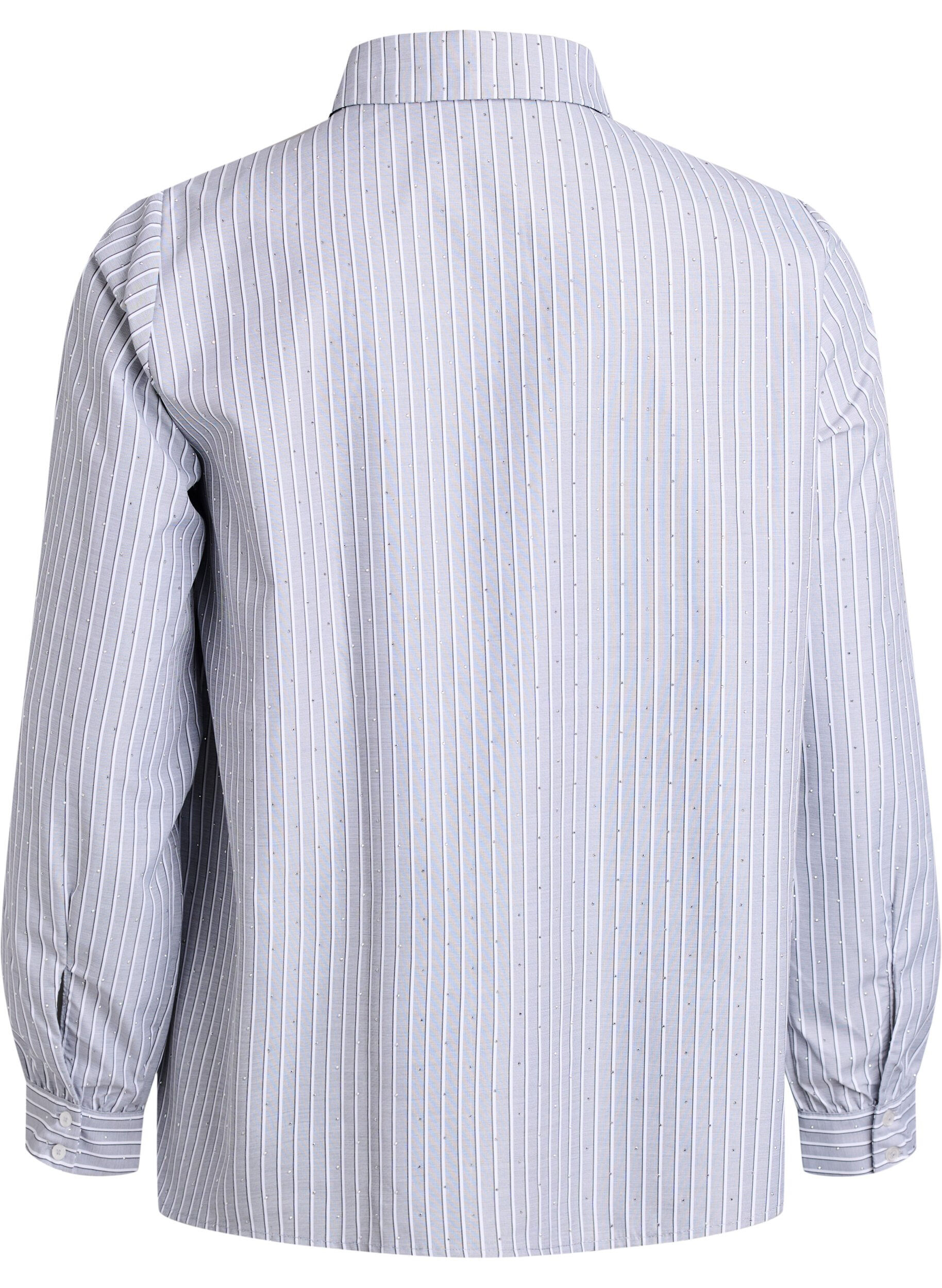 ZizziBluse mit Streifen und Nieten, Schwarz, Packshot image number 1