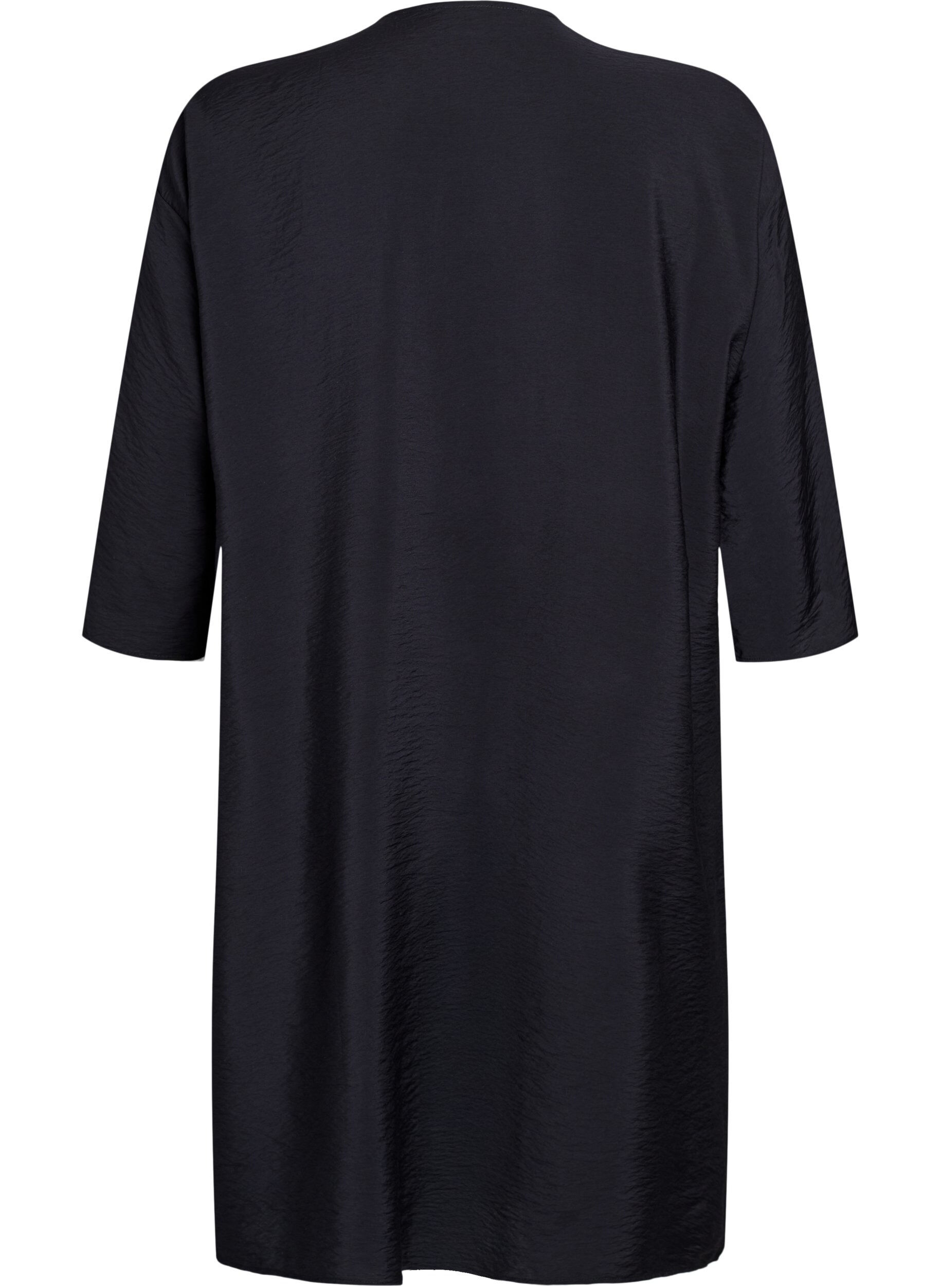 ZizziViskose-Kimono mit 3/4-&Auml;rmeln, Schwarz, Packshot image number 1