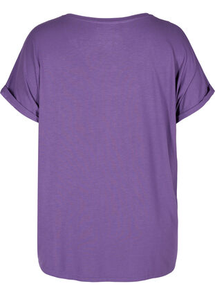 Kurzarm T-Shirt aus Viskosemix, Loganberry, Packshot image number 1