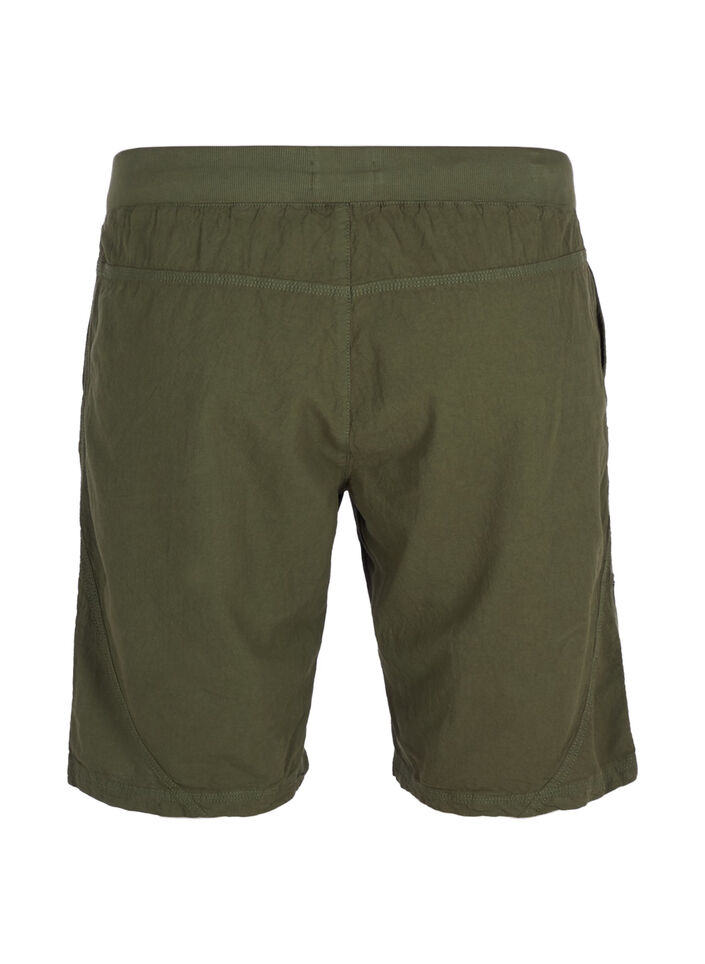 Lockere Shorts aus Baumwolle mit Taschen, Gr&uuml;n, Packshot image number 1