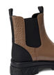 Extra-Weite – Croco Chelsea-Stiefel aus Leder, Pine Bark, Packshot image number 3