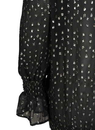 Bluse aus Viskose mit Silberdetails, Black, Packshot image number 3