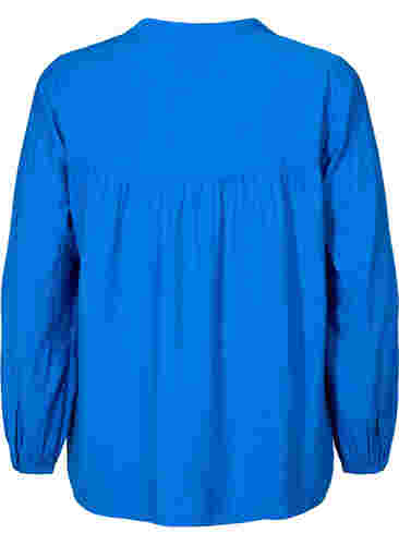 Langärmelige Bluse aus Viskosemischung, Skydiver, Packshot image number 1