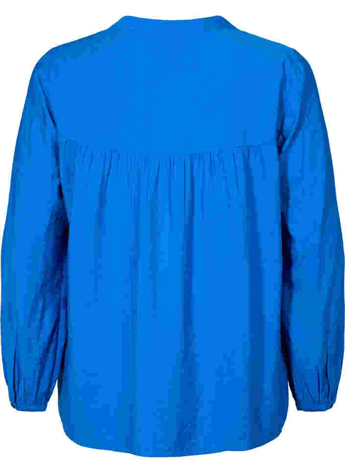 Langärmelige Bluse aus Viskosemischung, Skydiver, Packshot image number 1