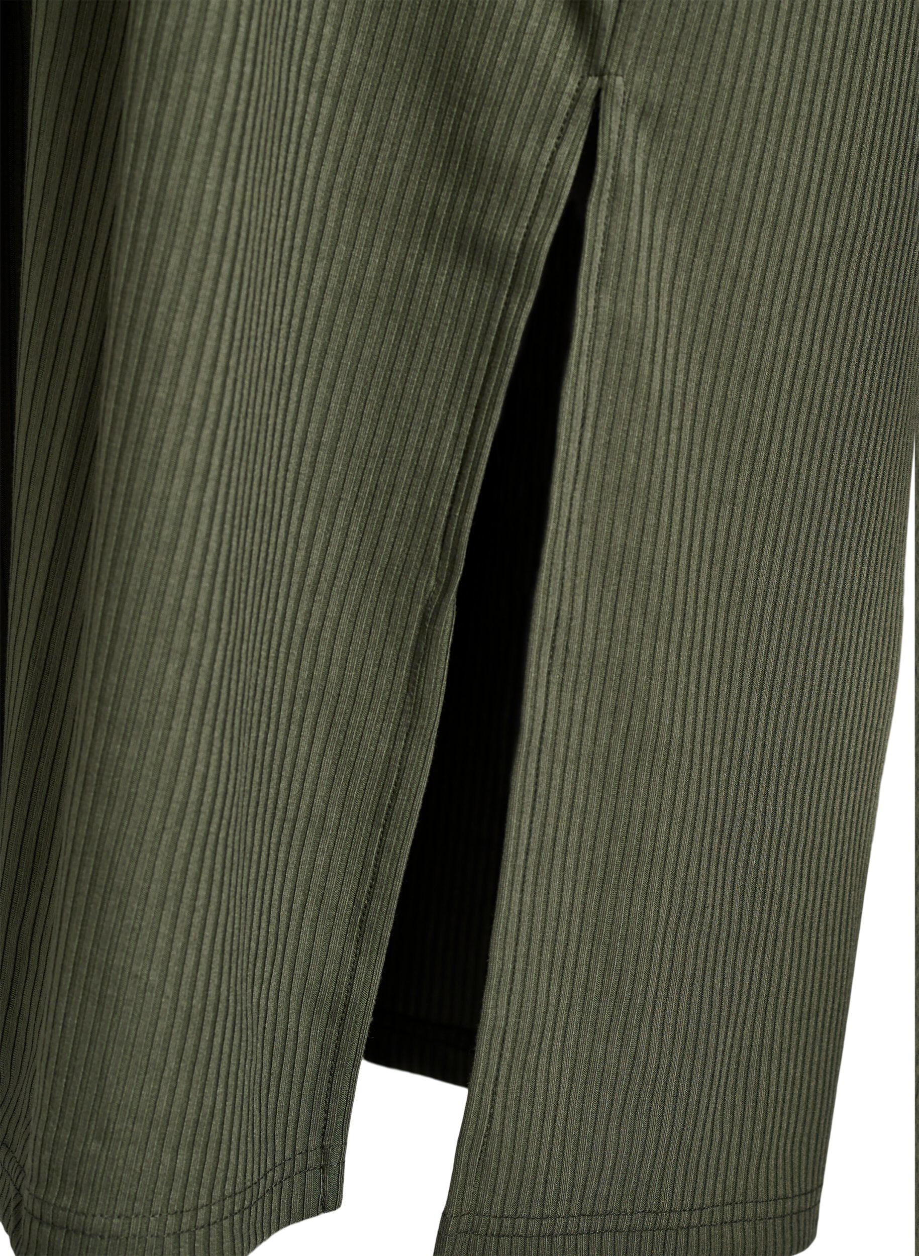 ZizziMaxikleid aus Jersey mit Kragen und kurzen &Auml;rmeln, Gr&uuml;n, Packshot image number 3