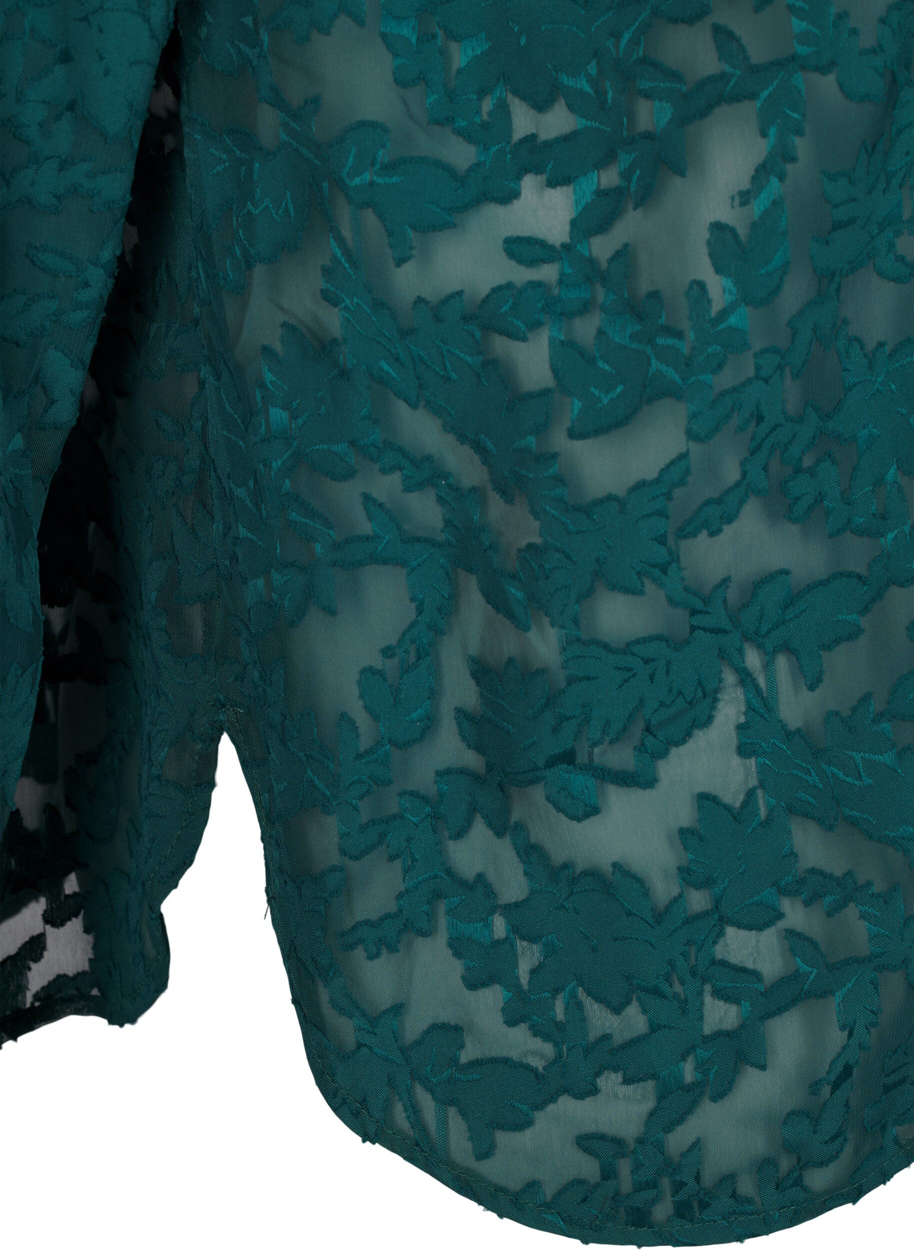 ZizziJacquard-Bluse mit Kn&ouml;pfen, Rain Forest, Packshot image number 3