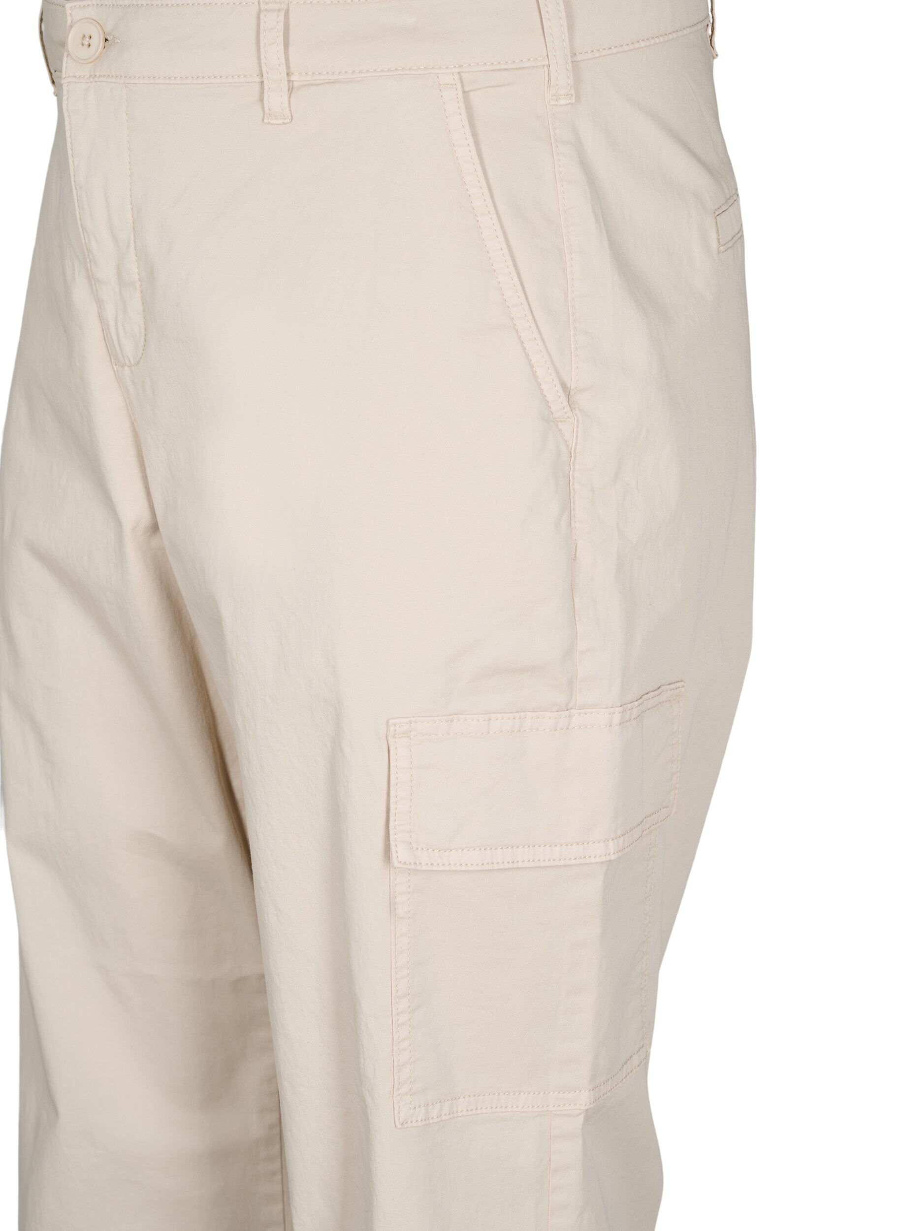 ZizziCargohose mit hoher Taille, Beige, Packshot image number 2
