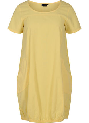 Kurzarm Kleid aus Baumwolle, Goldfinch, Packshot image number 0