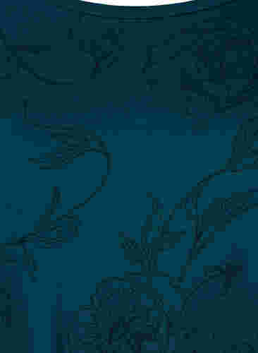 Nachthemd mit Print aus Viskose, Deep Teal Flower, Packshot image number 2