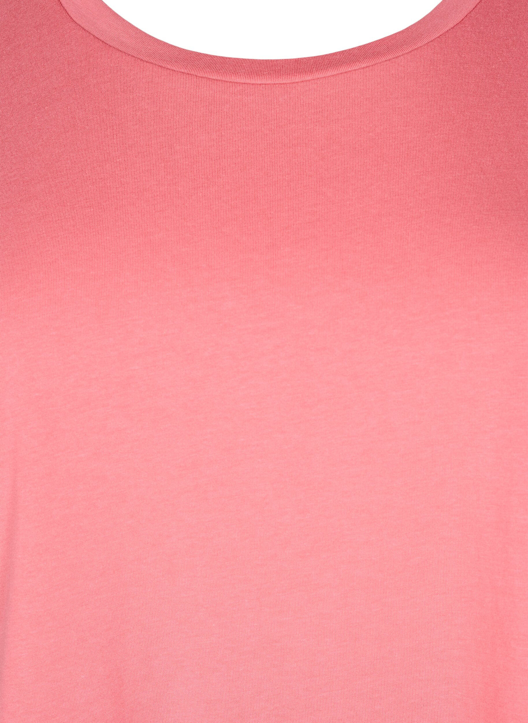 ZizziKurz&auml;rmliges T-Shirt aus einer Baumwollmischung, Rot, Packshot image number 2