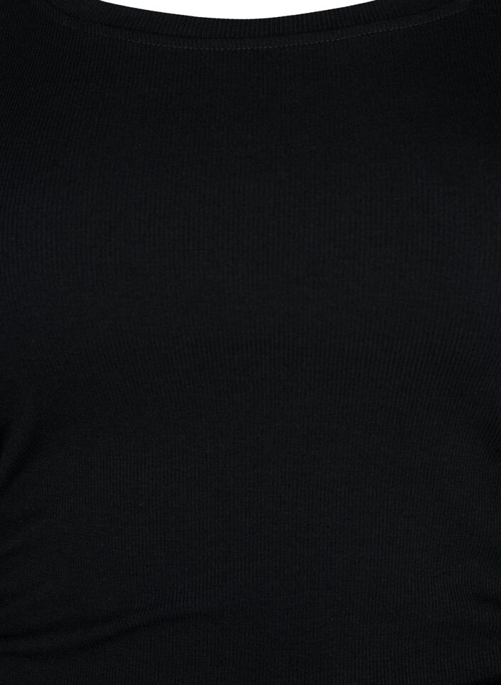 Eng anliegendes Kleid mit Ausschnitt, Black, Packshot image number 2