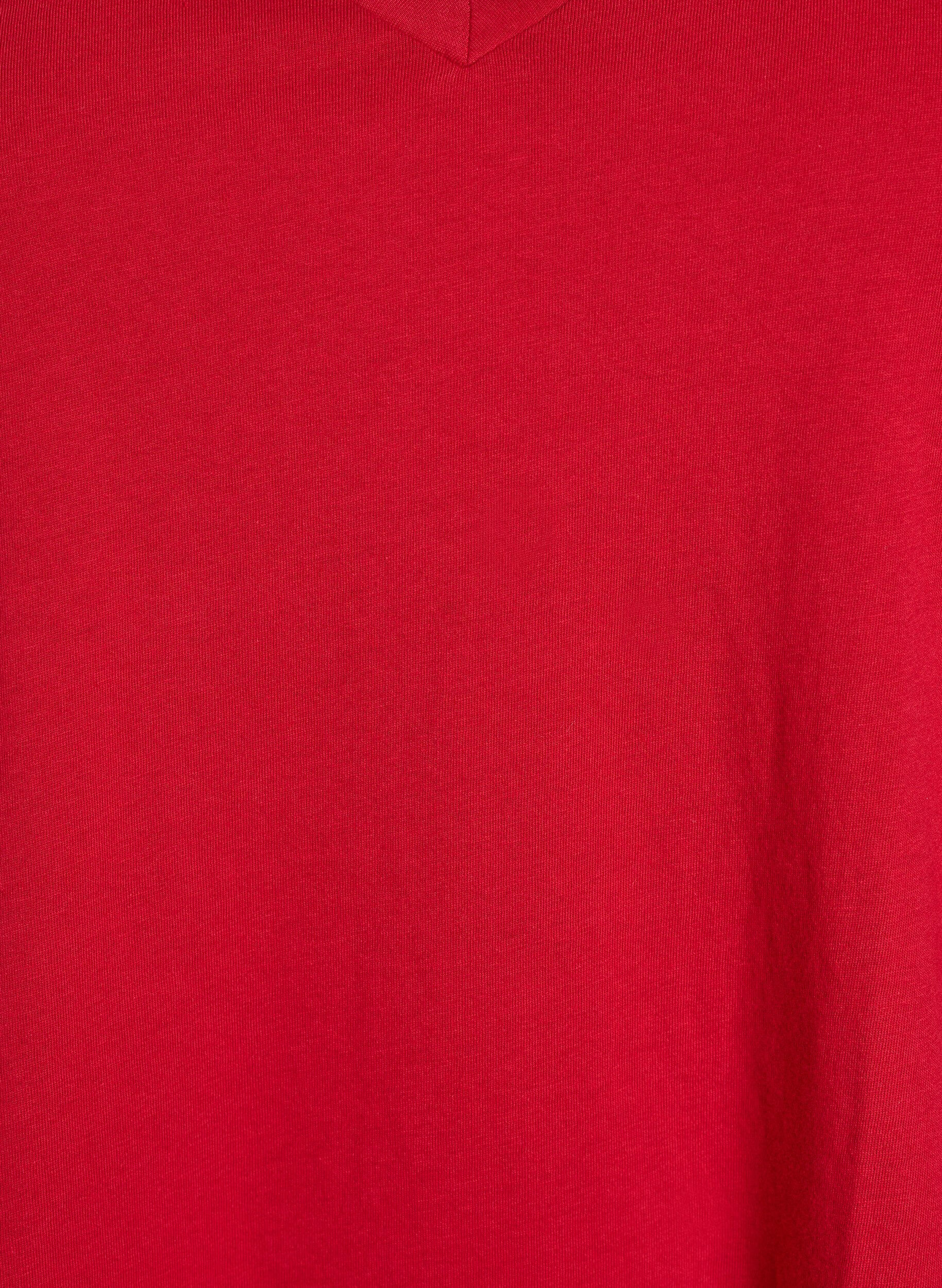 ZizziT-Shirt aus Baumwolle mit kurzen Spitzen&auml;rmeln, Rot, Packshot image number 2