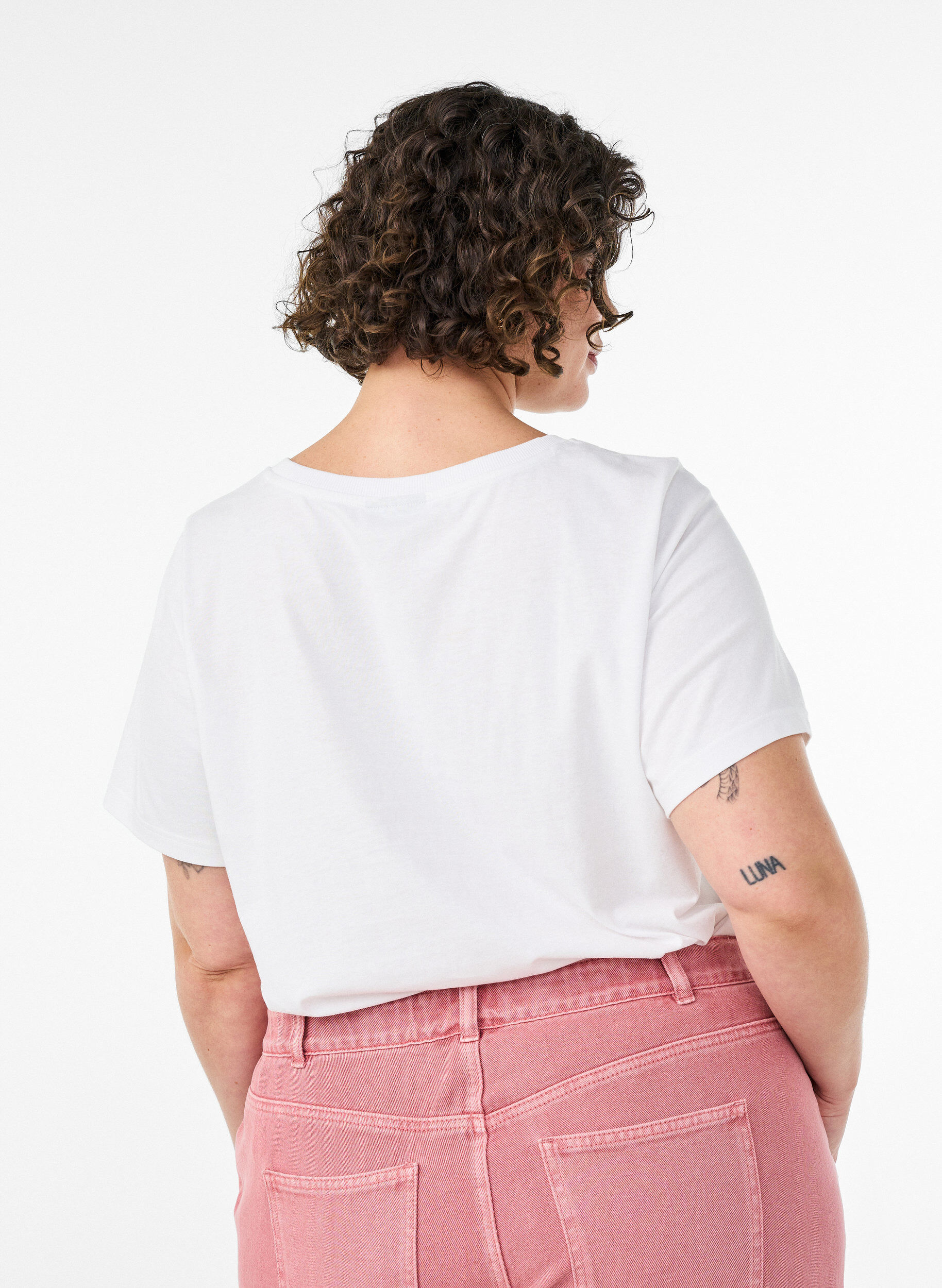 ZizziT-Shirt aus Baumwolle mit Print, Wei&szlig;, Model image number 2