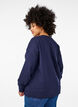 Sweatshirt mit geprägtem Textdesign, Blau, Model image number 2