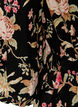 Gebl&uuml;mtes Kleid aus Leinen und Viskose mit Empire-Linie, Schwarz, Packshot image number 3