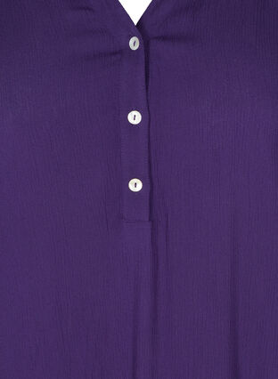 Viskosetunika mit V-Ausschnitt und Knöpfen, Purple, Packshot image number 2