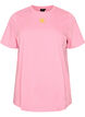 T-Shirt aus Bio-Baumwolle mit Textmotiv, Pink, Packshot image number 0
