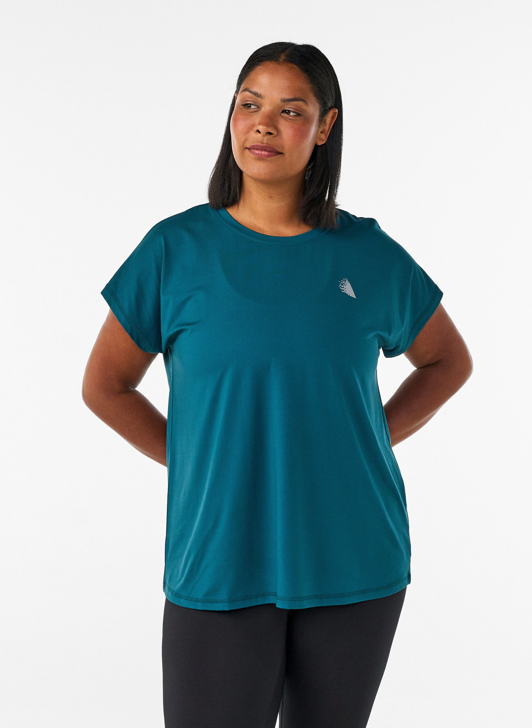 ZizziEinfarbiges Trainings-T-Shirt, Gr&uuml;n, Model image number 0