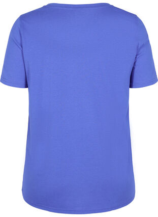 Kurzärmeliges T-Shirt mit Rundhalsausschnitt, Dazzling Blue MB, Packshot image number 1