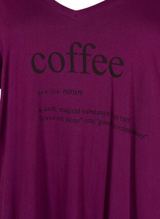 Nachthemd aus Baumwolle mit Print, D. Purple w. Coffee, Packshot image number 2