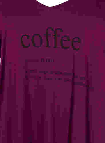 Nachthemd aus Baumwolle mit Print, D. Purple w. Coffee, Packshot image number 2
