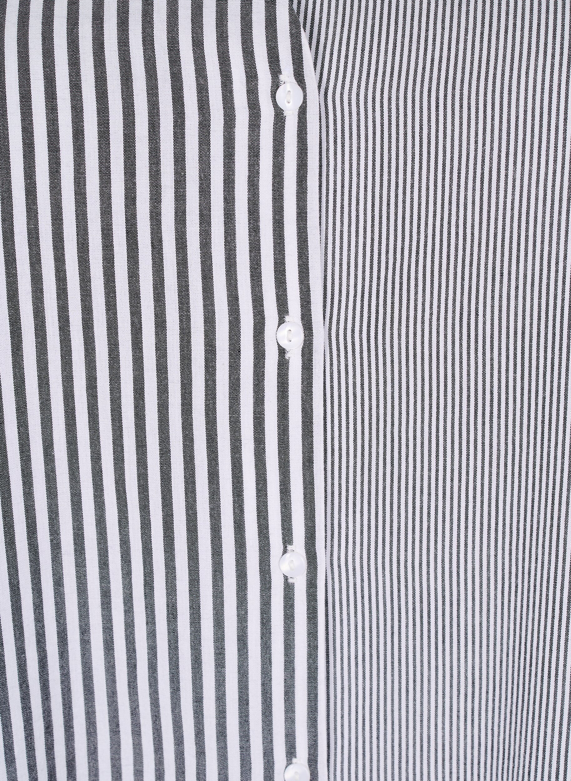 ZizziGestreifte Tunika mit 3/4-&Auml;rmeln, Schwarz, Packshot image number 2