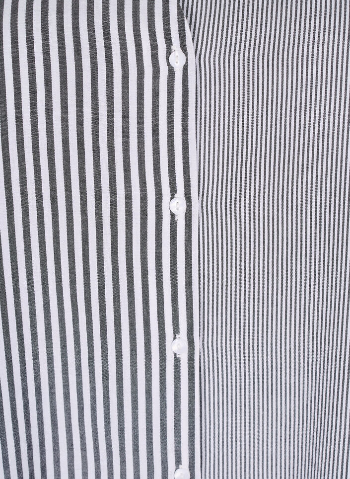 Gestreifte Tunika mit 3/4-Ärmeln, Schwarz, Packshot image number 2