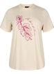 T-Shirt aus Baumwolle mit Print, Beige, Packshot image number 0