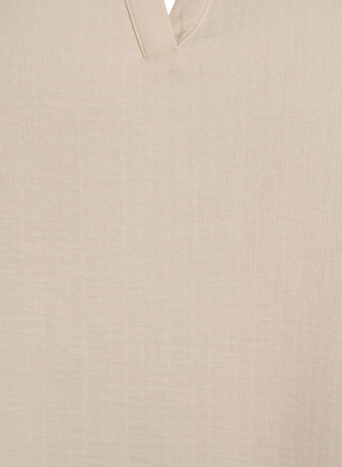 Lockere Bluse mit kurzen &Auml;rmeln, Beige, Packshot image number 2